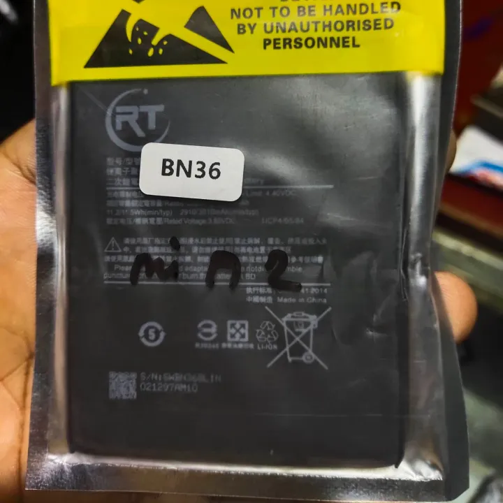 BN36 For Xiaomi Mi6X Mi 6X MiA2 Mi A2 Capacity 2910mAh